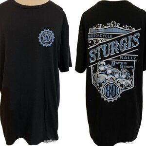 Sturgis Motorcycle Bike Rally Black T-Shirt L Adult Stay Strong 2020 Graphic Tee